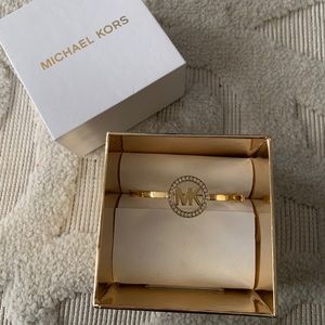 Michael Kors Pave Logo Gold Bracelet